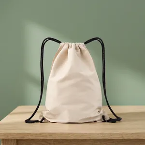 Premium Quality Cotton <b>Drawstring</b> Sports <b>Backpack</b> Bag for Gym Workout and Outdoor Activities Available at Best Price - Product Image 3