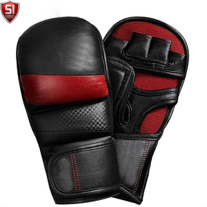 ถุงมือ MMA คุณภาพสูงสำหรับการฝึกซ้อม ผลิตตามสั่ง ทำจากหนัง PU กันลื่น สายรัดข้อมือปรับได้ ปิดด้วยแถบตีนตุ๊กแก สำหรับผู้ใหญ่ - Product Image 1
