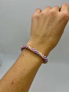 Wholesale Luxury Boho Pattern Handmade Embroidery Seawater Pearl Unisex <b>Charm</b> Bracelet Multicolor Woven Stretch Jewelry 20G - Product Image 3