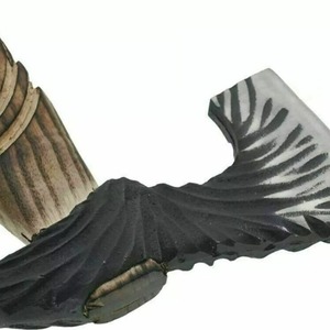 Hiking <b>Axe</b> High carbon steel viking <b>axe</b> Leather wrapped ash <b>handle</b> Rosewood <b>handle</b> handmade <b>axe</b> Viking <b>axe</b> gift for men - Product Image 3