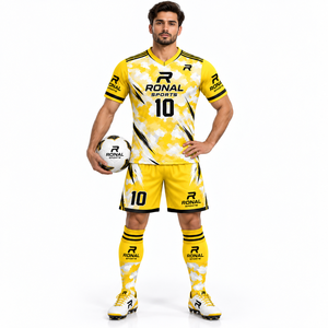 Camiseta de Fútbol Personalizada OEM 2026 para Hombre, Manga Corta, Verano, 100% Poliéster, Transpirable, para Competencia, en Oferta - Product Image 3