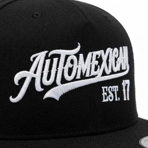 Casquette Snapback Noire Structurée avec Broderie Blanche Personnalisée, Visière Plate, Réglable, Style Streetwear, Marque Privée OEM - Product Image 6