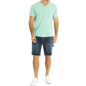 Camiseta de Hombre Lisa con Cuello en V, al por Mayor, Personalizable con el Logotipo de tu Marca, Camisetas Casuales Lisas para Hombre, 100% Algodón, la Mejor Calidad - Product Image 3
