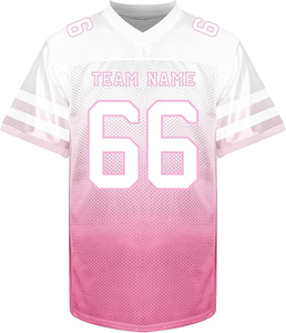 Camiseta Deportiva de Malla Personalizada de Fútbol Americano para Hombre, Uniforme de Equipo con Número Impreso, Ropa de Entrenamiento Transpirable - Product Image 3
