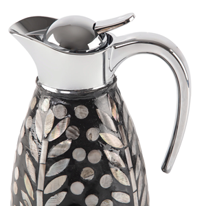 Vintage style stainless steel <b>tea</b> pot featuring classic design with polished surface and sturdy handle for traditional kitchens - Product Image 2