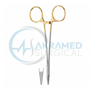 Porte-aiguille microvasculaire TC Premium en carbure de tungstène avec manche doré en acier inoxydable, instrument chirurgical certifié CE - Product Image 2