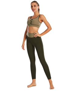 Ensemble de sport pour femme : soutien-gorge de sport, leggings taille haute, haut à manches longues – Idéal pour le fitness, la gym et le yoga – Nouvelle collection en promotion - Product Image 1