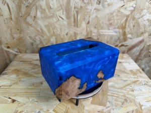 Blue Resin Tissue Box Cover river <b>Table</b> Tissue Holder Decorative Napkin Case for Home Hotel Resin Tissue Box Holder with Modern - Product Image 4