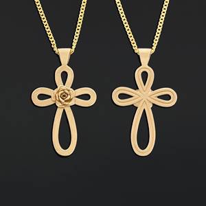 Colgante BOJ RCJ 014 Victoriano Personalizado Rosacruz Hecho a Mano en Plata de Ley, Cruz de la Rosa, Símbolo Alquímico, Precio Bajo en Oferta - Product Image 3