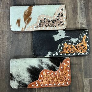 2025 Fashionable Manufacturers Premium Designer Slim Hand <b>Tooled</b> <b>Leather</b> Men's Long Bifold Wallet Luxury Card Money Holder Purse - Product Image 4