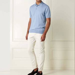 Men's Short Sleeve <b>Polo</b> <b>Neck</b> T-Shirt Solid Knitted <b>Sweater</b> Button Summer Regular Pullover Men's Casual Solid Summer Outdoor - Product Image 6