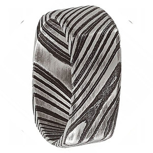 Bague en acier de Damas faite à la main, bijoux minimalistes pour la mode moderne, alliance en acier de Damas faite à la main, alliance haut de gamme pour homme - Product Image 6