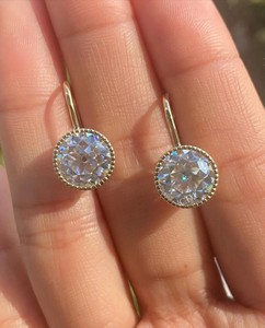 Buy VVS EF Moissanite <b>Huggie</b> Hoops Solitaire Earrings New Arrivals Women Fashion Cute Style S925 Sterling <b>Silver</b> Dangle Hoops - Product Image 1