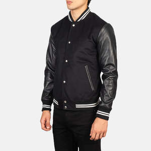 Fashion Varsity <b>Man</b> <b>Jackets</b> Casual Streetwear College Baseball Letterman Wool Leather Custom Oversized Slim Fit Bomber Wear - Product Image 2