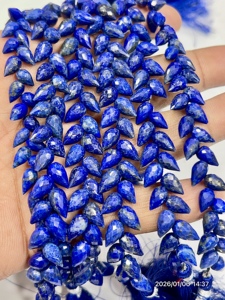 Cuentas facetadas artesanales de lapislázuli azul natural AAA, forma de lágrima, taladradas, 6x9mm, hilo de 8 pulgadas, proveedor de China - Product Image 2