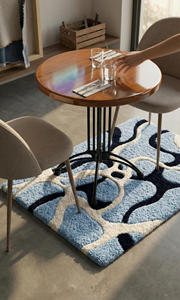 Tapis moderne contemporain tufté à la main avec dos antidérapant pour la décoration intérieure résidentielle - Product Image 3