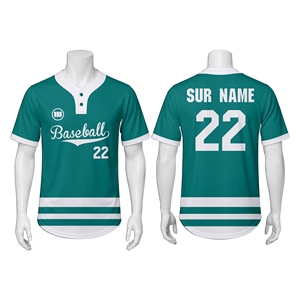 Custom Baseball Jerseys Premium <b>Heat</b>-Transfer Printed Short Sleeve Front Breathable Quick Dry Unisex Team Uniforms Sportswear - Product Image 1