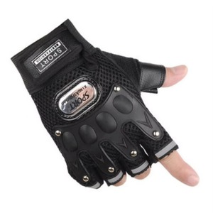 Gants tactiques en cuir respirant pour l'hiver, demi-doigts, pour moto et cyclisme, unisexe, légers, pour les sports de plein air - Product Image 4