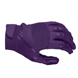 American Football Gloves Leather Full Finger Breathable Non-Slip Adjustable Wrist Strap <b>Hook</b> Loop Closure High Quality for - Product Image 2