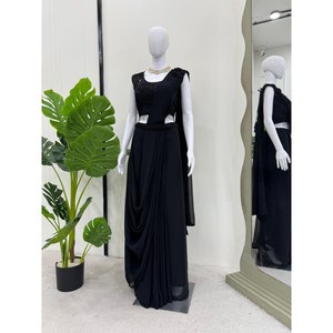 Beautiful Ready-to-Wear Dhoti Style for Parties <b>Indian</b> & <b>Pakistani</b> <b>Clothing</b> - Product Image 5