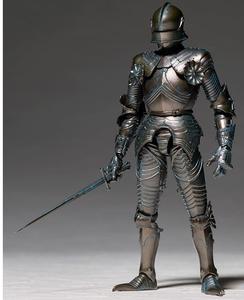 Armure complète de chevalier décorative en métal, design tendance, avec casque et plaques d'armure pour accent d'intérieur - Product Image 2