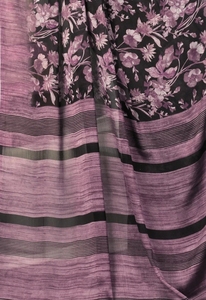 Sari en rayonne et georgette imprimé floral traditionnel pour femme K V International, idéal pour les fêtes, réversible et infroissable - Product Image 5