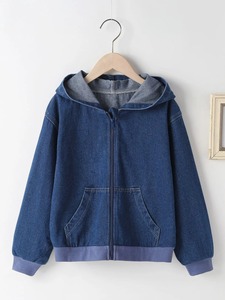 เสื้อฮู้ดเดนิมคุณภาพพรีเมียมสำหรับผู้ชายพร้อมกระเป๋าจิงโจ้ - Product Image 1