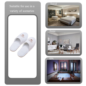 Pantofole di Lusso in Pile di Corallo per Hotel, Suola Spessa Antiscivolo, Punta Chiusa, Calde per Camere d'Albergo, Fornitura per Resort Invernali - Product Image 4