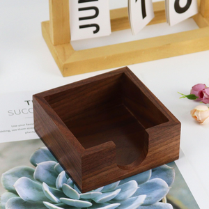 Porte-blocs-notes adhésifs en bois / Distributeur de notes adhésives, organisateur de bureau écologique, tailles et logo personnalisés, artisanat en bois massif à bon prix - Product Image 6