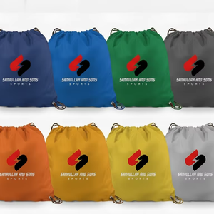 Custom Print <b>Drawstring</b> <b>Backpack</b> Lightweight Waterproof Polyester Gym Sports Bag Reusable Daily Use - Product Image 2