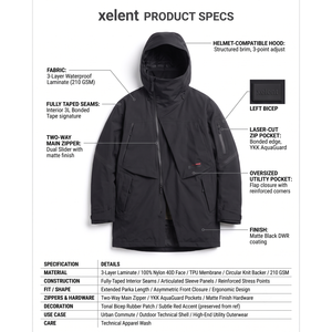 Veste parka softshell imperméable à 3 couches pour homme avec capuche, vêtements techniques de plein air urbains, étiquette OEM personnalisée - Product Image 5