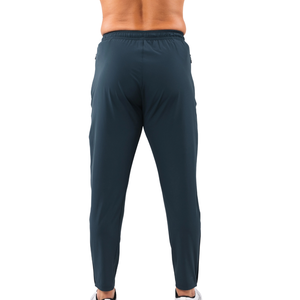 Pantalon de sport fuselé léger pour homme, couleur cyan foncé, séchage rapide, idéal pour l'entraînement, fabrication OEM, vente en gros - Product Image 2