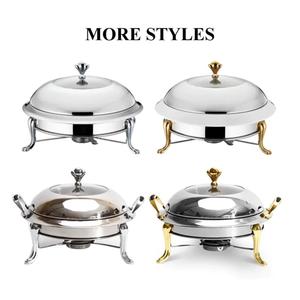 Luxury Insulated Stainless Steel Roll Top Chafing Dish Gold Handles <b>Ceramic</b> Non-Stick Coating Oven Dishwasher Safe 33cm Buffet - Product Image 6