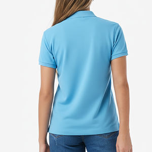 Col rabattu sur mesure OEM/ODM pour chemises femme, coupe classique, décontracté, respirant, couleur unie, été, écologique, golf - Product Image 3
