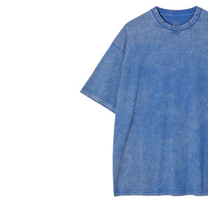 Camiseta Personalizada para Hombre, 100% Algodón Jersey, Lavado Ácido, Efecto Desgastado por el Sol, Corte Holgado, Antiarrugas, Transpirable, Cuello Redondo, Impresión Serigráfica - Product Image 2