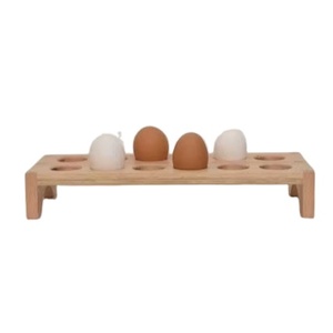 Hot Selling Eco-Friendly Natural Beech Wood <b>Egg</b> Holder Tray Premium ACACIA TRAY for Sustainable 6 <b>Egg</b> Storage Ramadan Weddings - Product Image 1