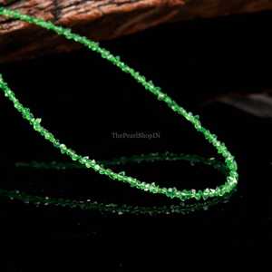 Perles de diamant Herkimer vertes, pierres précieuses brutes naturelles non taillées, perles de diamant Herkimer brutes minuscules de 2-3 mm pour la création de bijoux - Product Image 2