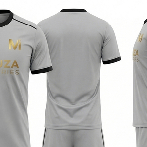 Tenue de football personnalisée imprimée par transfert thermique, ensemble respirant en polyester, avec logo d'équipe, numéro et nom personnalisables, vêtements de sport - Product Image 2