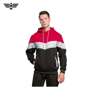 Sweat à capuche pour homme en molleton 100 % coton respirant avec logo frontal, manches longues, décontracté, avec poche - Product Image 1