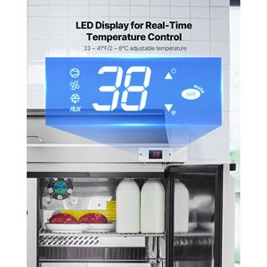 48\" Commercial <b>Kitchen</b> Refrigerator 12.5 Cu. Ft Sandwich <b>Prep</b> Refrigerated <b>Table</b> Mega Top 12 Pans Cutting for Food <b>Prep</b> Fridge - Product Image 4