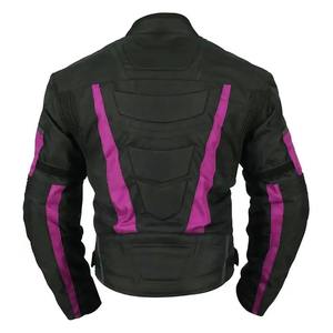 Blouson de moto unisexe à manches longues noir et rose en mesh respirant, color-block, pour toutes les saisons - Product Image 2