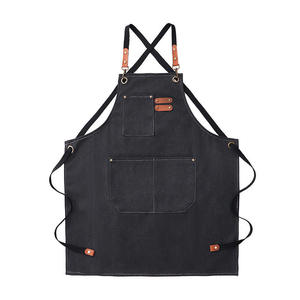 Tablier de cuisine en toile épaisse personnalisé avec logo, durable, pour chef, barista, réglable, pour barbecue, jardin, brodé, de haute qualité - Product Image 3
