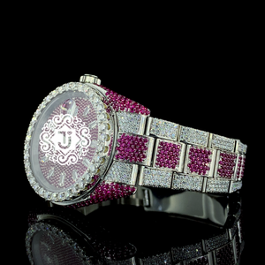 นาฬิกาข้อมือหรูหราสไตล์ฮิปฮอป สแตนเลสสตีลสองสี ประดับโมอิสซาไนต์ ขนาด 41 มม. สีโรสโกลด์ ระบบกลไก ETA รุ่นใหม่ล่าสุด พร้อมส่งออก - Product Image 4