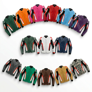 แจ็คเก็ตมอเตอร์ไซค์หนังแท้สีพื้นเรียบ พร้อมแผ่นสะท้อนแสงเพื่อความปลอดภัย  ใส่สบาย  รับสกรีนโลโก้ตามสั่ง - Product Image 1