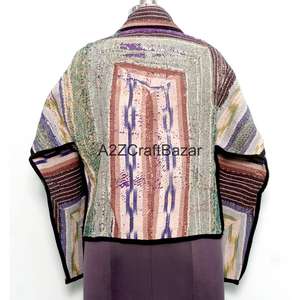 Chaqueta Acolchada Reversible Vintage Hecha a Mano para Mujer, 100% Algodón, con Estampado Floral, Suave y de Secado Rápido para Primavera, Invierno y Otoño - Product Image 5