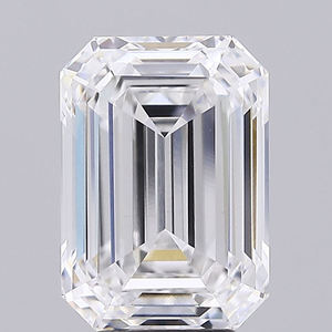 Diamant de laboratoire cultivé en forme d'émeraude, 5,14 ct, coupe excellente, clarté VVS2, certifié IGI et CVD - Product Image 1