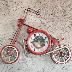 <b>Vintage</b> Metal Motorcycle <b>Wall</b> <b>Clock</b> Handmade Decor Red Classic Bike Design Home Office Gift Collectible Souvenir Gift - Product Image 4