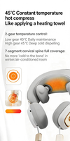 Le relaxant élastique pour le cou N3 simule le massage des articulations des doigts humains 45 ℃   Compresse chaude, moteur sans balais silencieux, design portable et élégant