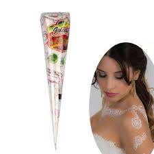 Direct Factory Supply <b>White</b> Henna Cone&Tube Henna Cone Tattoo Supplies For Used For Temporary <b>Body</b> Art At Parties&Special Events - Product Image 2