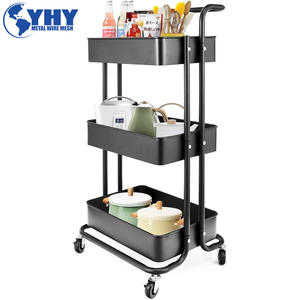 Carrito de almacenamiento de tres niveles, estante de cocina, carrito de 360 grados Flexib - Product Image 5